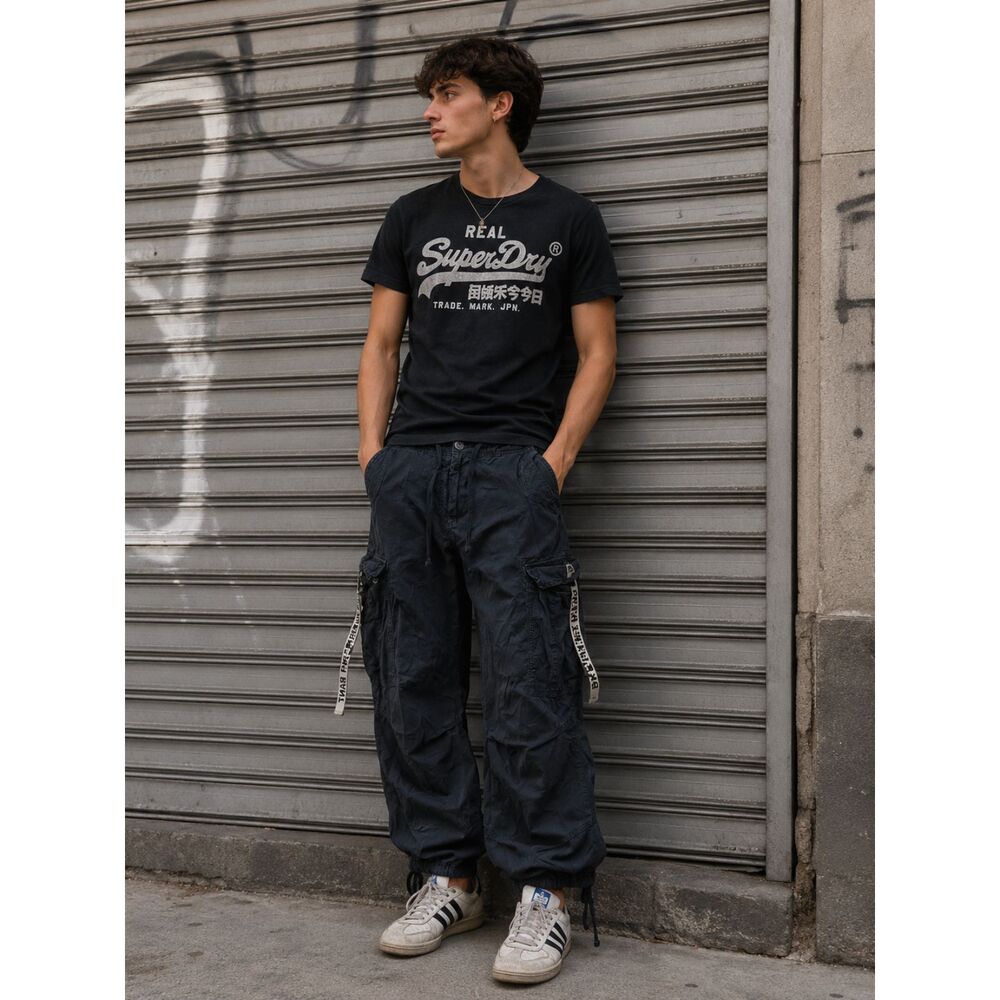 SUPERDRY Black Para Pants Hiking Outdoor Trousers   Mens Size Small
